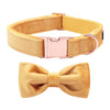 Puparazzi Yellow Soft Velvet Collar with Bow tie