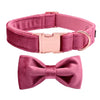 Puparazzi Pink Soft Velvet Collar with Bow tie