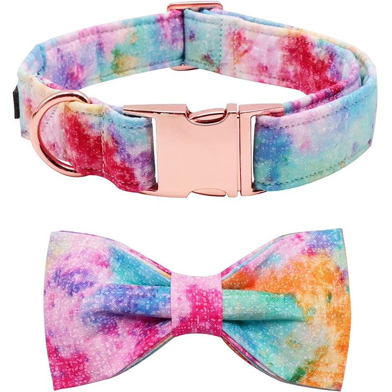 Dog Collar, Aerial Aerial Spiral Pastel Tie Dye / SM