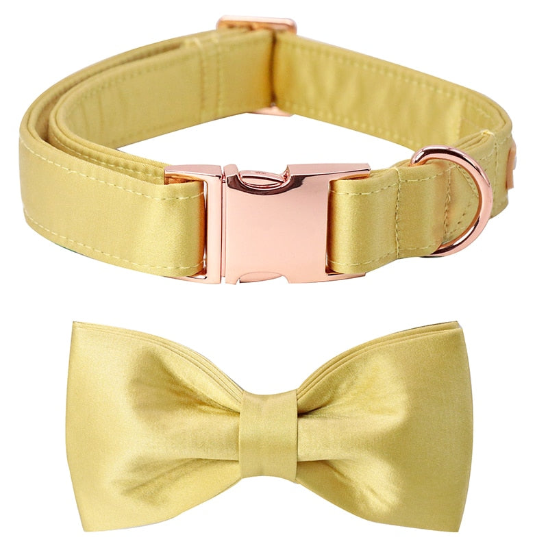 SOFT SILK COLLECTION MINT GREEN COLLAR BOWTIE & LEASH - Unique