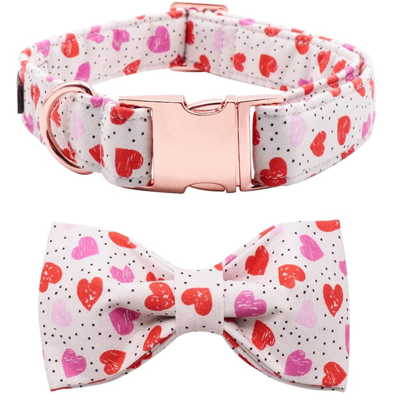 Cute & Super Safe Hardware Buckle Collar with Detachable Flower Bows.  Adorable Floral Bowties – Sniff & Bark